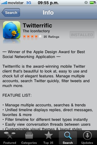 App Store desde el iPhone